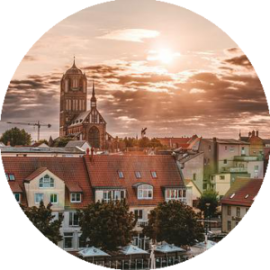 Blick auf historische Altstadt Stralsunds
