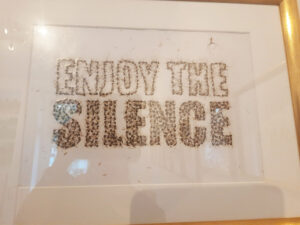 Tote Insekten formen den Spruch "Enjoy The Silence"